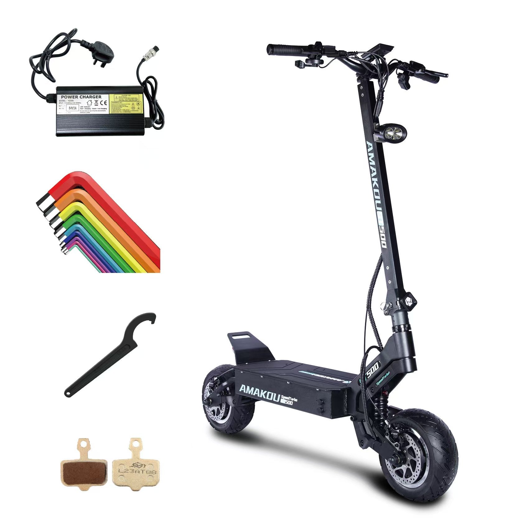 AMAKOU ST500 72V 10000W 11inch Fat Tire Electric Scooter