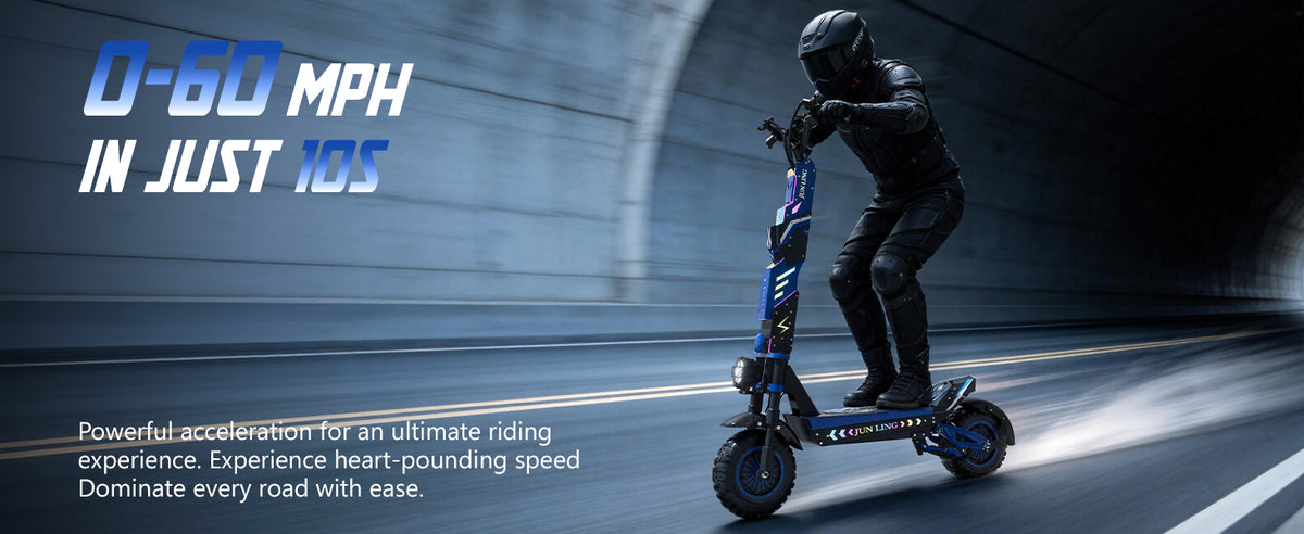 Latest JL80 6000W Duall Motors Electric Scooter with 12inch All-Terrain Tire 40MPH Speed Kickscooter