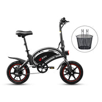 Versatile Electric Bike - 14 Inch Mini Folding E-Bike with Dual-Disc Brakes and Powerful Motor for Urban Commutes, Work, and Leisurely Rides