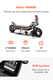 TITAONE-X Waterproof Carbon Fiber App 11inch fat tire Fast Speed Electric Scooter