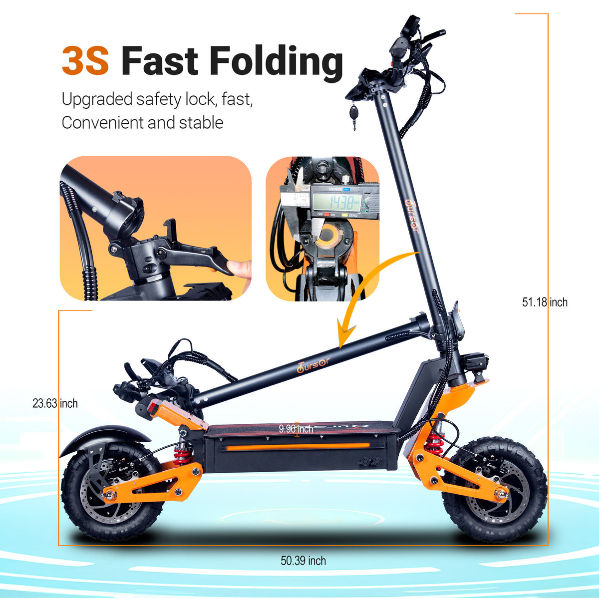 TOURSOR X5 60V 6000W Dual Motor Electric Scooter 11inch off road tire