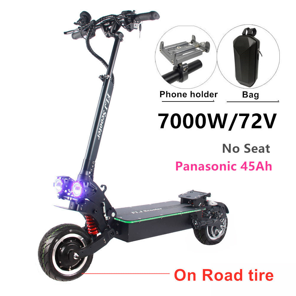 Upgraged SK3-1 72V 7000W 11inch Dual Motor Electric Scooter,FLJ SK3-1 11inch 72V Electric Scooter