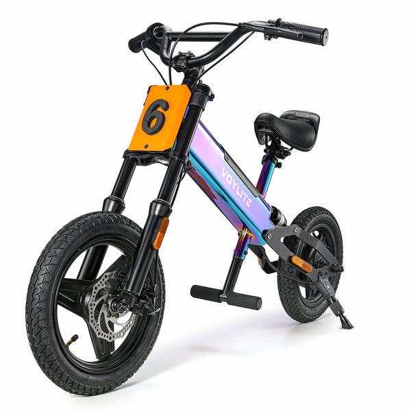 VOYLITE 14inch Wheel Children Kids Electric Bike 200W Motor 24V 4Ah Battery Speed 10KMH - 15KMH - 25KMH Range about 10 Miles