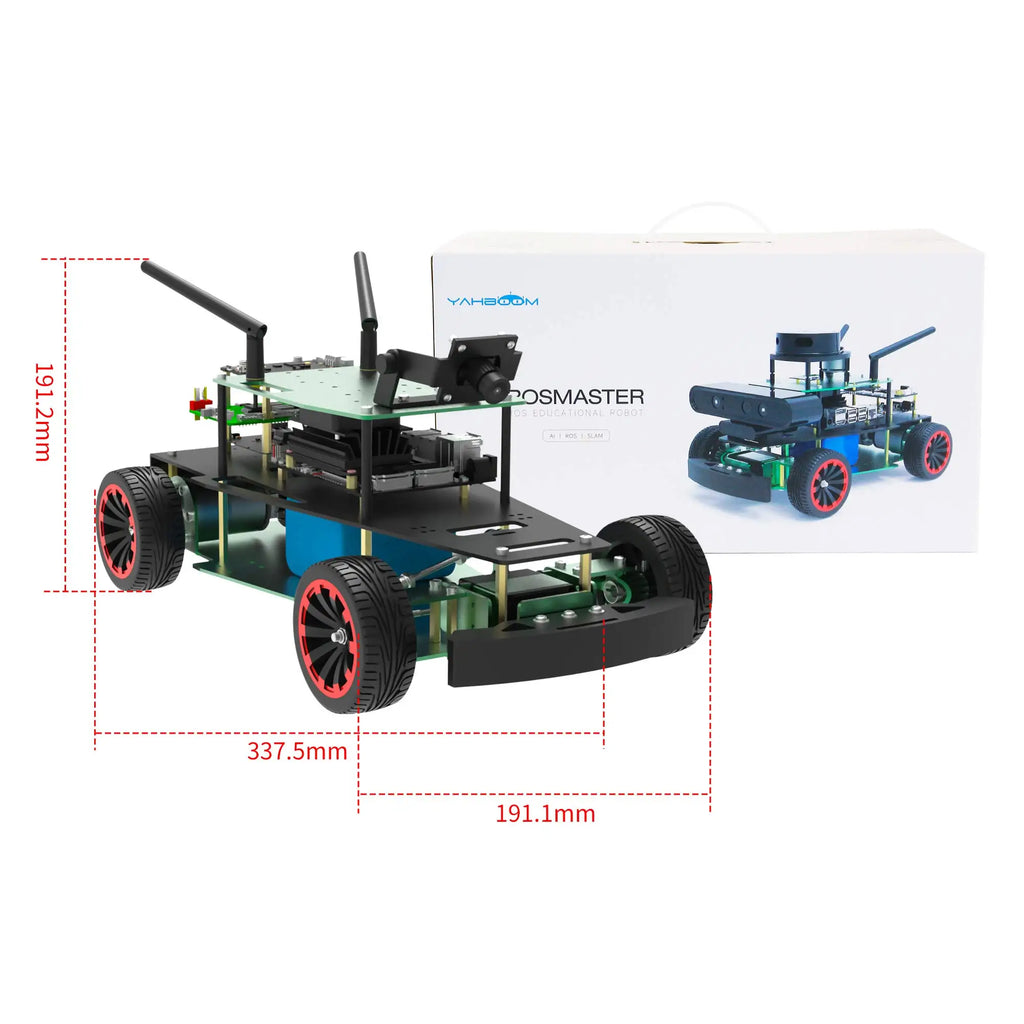 Yahboom Ackerman Structure R2L ROS Robot Car Python Coding for Jetson NANO 4GB Support Model Training Autopilot