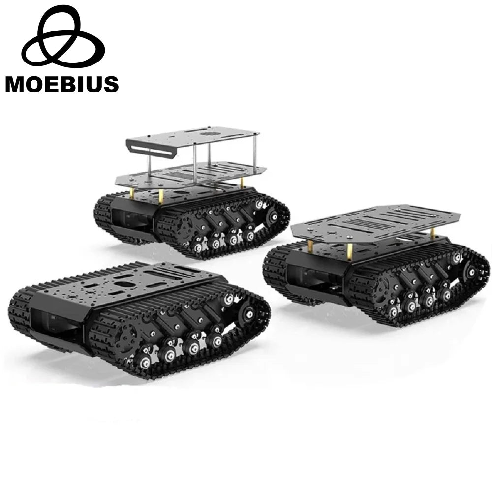 10KG Payload Metal Shock Absorption Tank Chassis with Suspension Robot Coding Motor Intelligent Car for Arduino