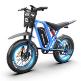 US/AU Local Delivery 1500W Electric Bike Bluvall R700 1500W 52V Long Range All-Terrain eBike For Outdoor Play 52V 25AH Long Range 35MPH 20" Fat Tire Waterproof All-Terrain E-Bike for Road Snow Beach