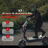 X7 Electric Scooter 8000W Super Motor Up To 50KM/H 12" Off Road Tires 60V 60AH Battery Powerful Electric Scooter for Adults