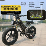 Electric Bike for Adults 750W Motor 48V 13Ah Fat Tire Removable Battery 20'' 45MPH Snowy Mountain Electric Bike