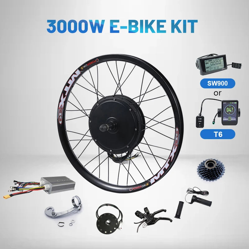 150mm dropout 90km/h max speed LCD display  3000w  electric bike conversion kit 48V-72V 3000w E Bike conversion Kit