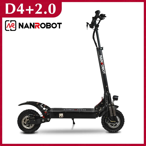 Nanrobot D4+2.0 10inch 52v Adult Electric Scooter With Seat Foldable Off Road Tire Electric Kick Scooter E-Scooter