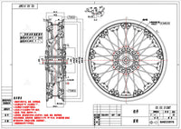 SiAECOSYS 17inch 273 8000W V3 72V Hub Motor Kits with 17x3.0inch Front Wheel and 17*4.5inch Moped Motor 120kph High Speed