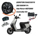 QS Motor 12*3.5inch 5000W V4 48V 100kph 72V 150kph Hub Motor With ND72680 Controller Conversion Kit for Electric Motorcycle