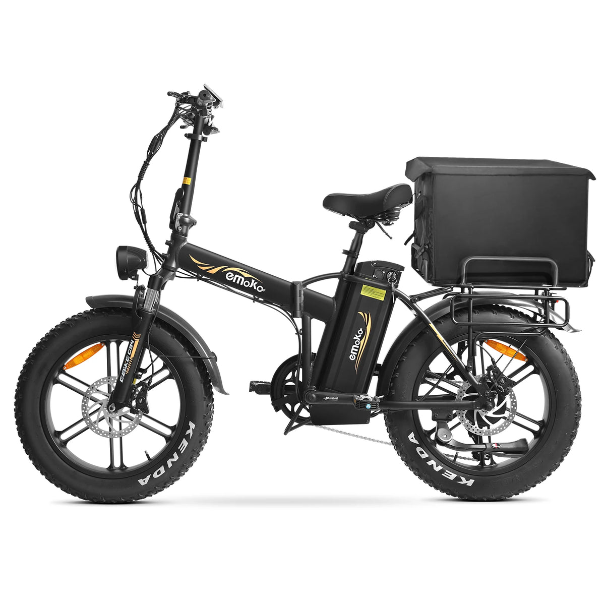 Emoko C94 Delivery Cargo Ebike 35Ah 200KM Long Range Foldable Bicycle Motor Adult Electric Fat Tire Bike for Business