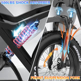 US/AU Local Delivery 1500W Electric Bike Bluvall R700 1500W 52V Long Range All-Terrain eBike For Outdoor Play 52V 25AH Long Range 35MPH 20" Fat Tire Waterproof All-Terrain E-Bike for Road Snow Beach