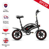 Versatile Electric Bike - 14 Inch Mini Folding E-Bike with Dual-Disc Brakes and Powerful Motor for Urban Commutes, Work, and Leisurely Rides