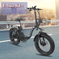 KETELES KF9 Folding Electric Bike Bafang Motor 17.5AH Battery 20*4.0 Fat Tire Folding E-Bike