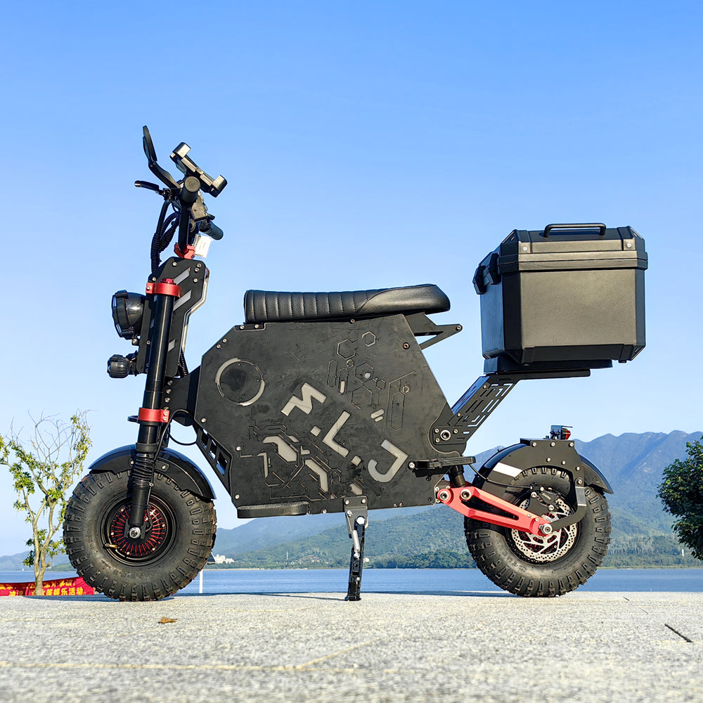 Latest FLJ 60V 10000W Mini Electric Motorcycle with App NFC 58MPH Speed