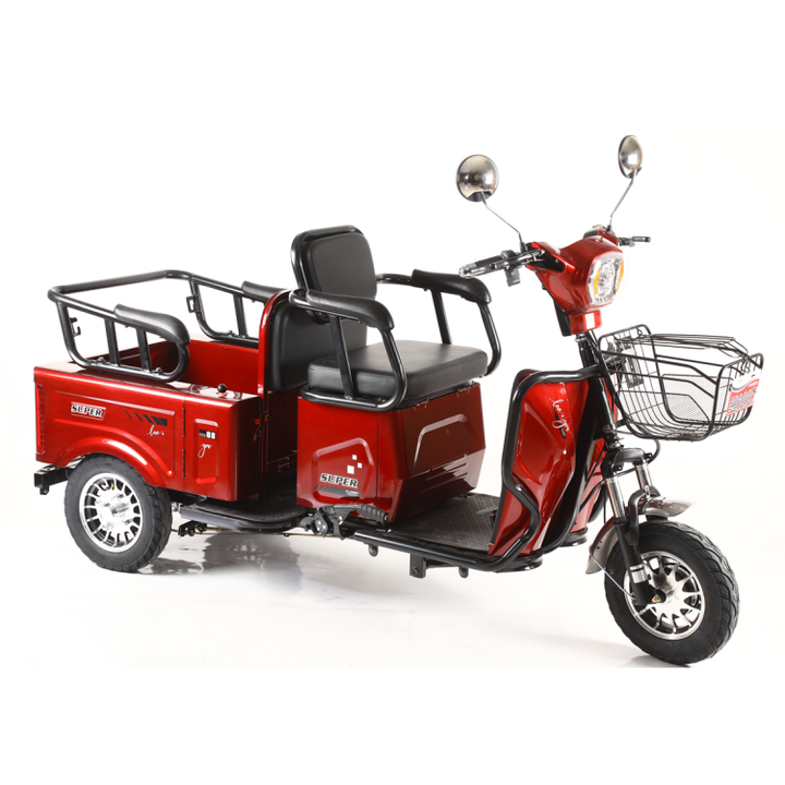 New Upgrade Small Buggy Passenger-cargo Tricycle Electric for 5 Passengers 600W 800W Pickup Truck 3 Wheels Moped Scooter Elderly