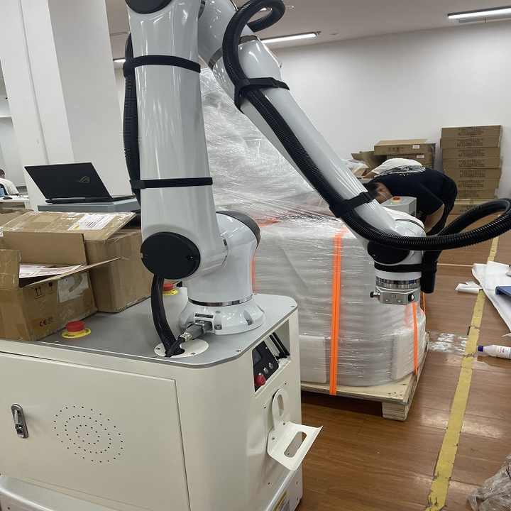 OEM AGV Robot With Hans E5 E10 E15 Collaborative Robot Easy Programing Mobile Robot AGV