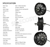 QSMOTOR 12inch 2000W 72V 65kph Hub Motor with EM72100 Controller Kits for Scooter