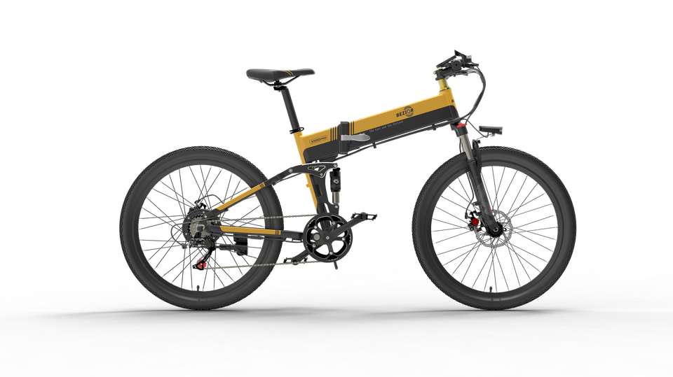 BEZIOR X500 PRO Off-Road Electric Mountain Bike - 500W Motor, 48V 10.4Ah Battery, 26*1.95 Tires 7-Speed Gears  Fukujo Wheels