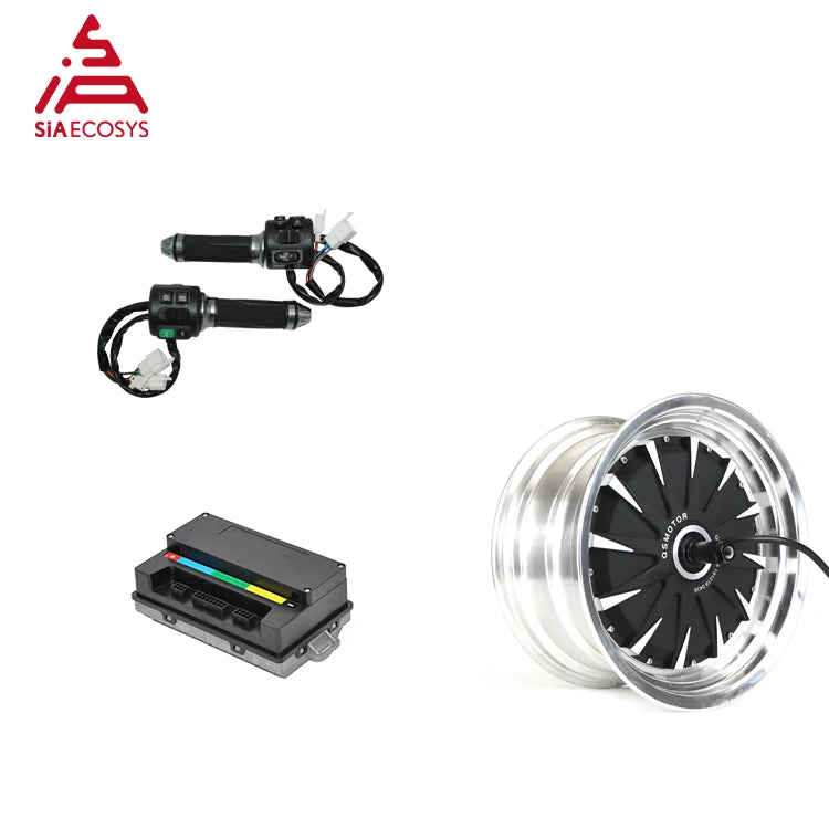 SiAECOSYS QSMOTOR 12x7.5inch 1500W 48V 55kph Hub Motor with EM50SP controller and kits for E-Scooter