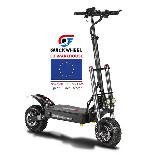 Quickwheel Explorer 6000W EU  USA Warehouse Chinese Scooter Manufacturers 85KM Speed Folding Dual Motor Electric Scooter Adult