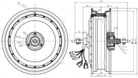 QSMOTOR 273 13*3.5inch 8000W V4 Hub Motor 96V 140KPH conversion kit with ND96850 Controller for Electric Motorcycle E-Scooter