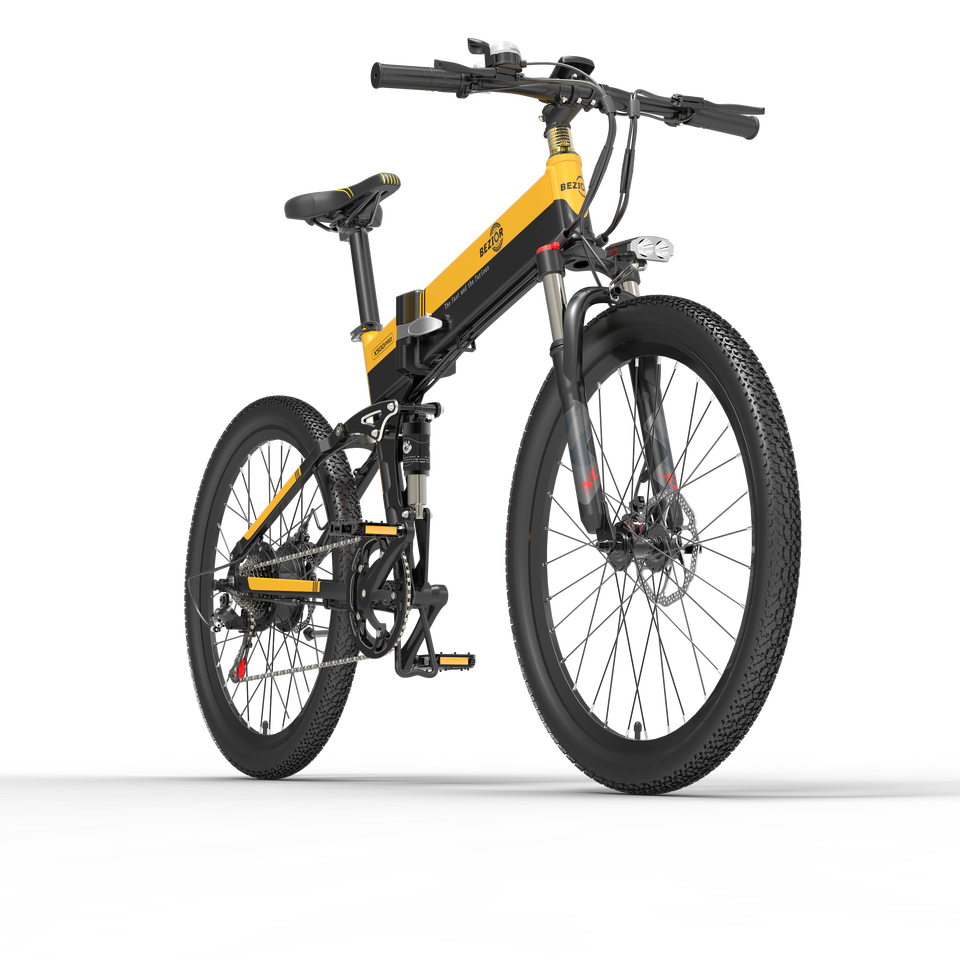 BEZIOR X500 PRO Off-Road Electric Mountain Bike - 500W Motor, 48V 10.4Ah Battery, 26*1.95 Tires 7-Speed Gears  Fukujo Wheels