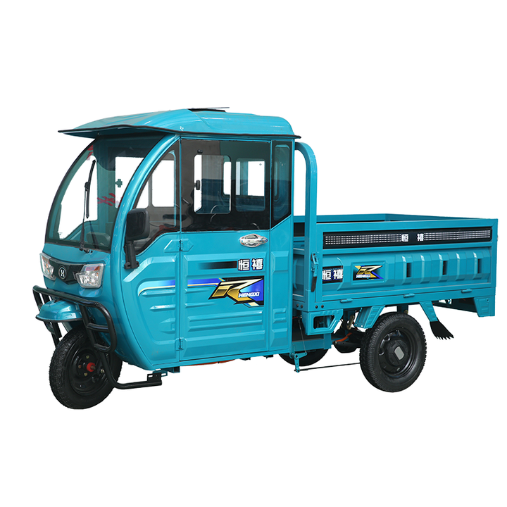 Online Wholesale Electric Passenger and Cargo Tricycle With Integrated Roof Semi Enclosed Cargo E-tricycle
