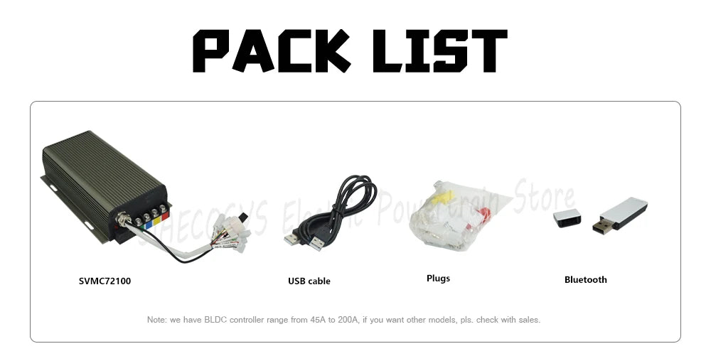 100A Sabvoton SVMC72100 BLDC Controller CE Approved for Electric Bicycle （Unlock type available）