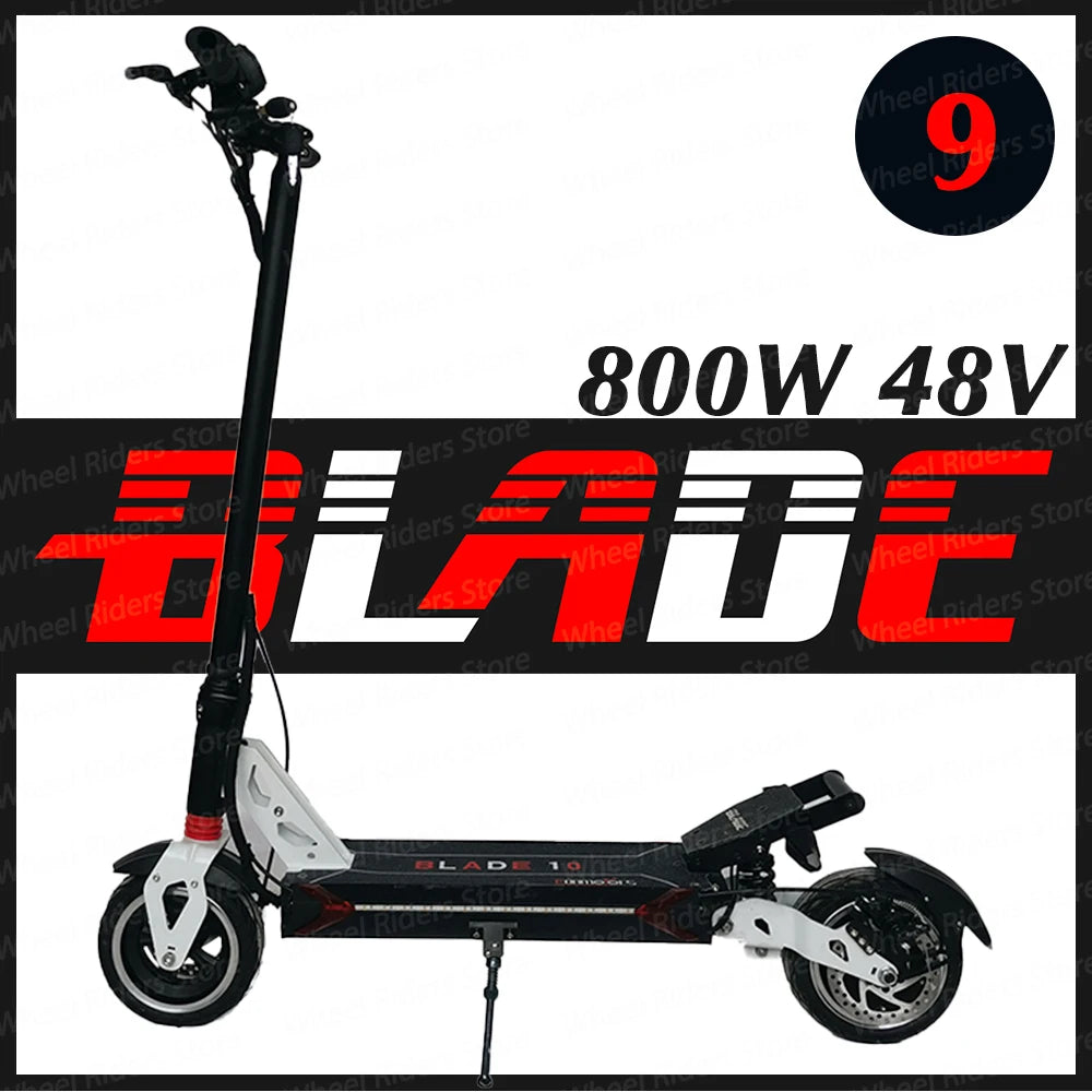 Blade 9 Electric Scooter 48V Single Motor 800W Top Speed 40km/h 9*3 inch Tire E-scooter Blade9 Single Skateboard