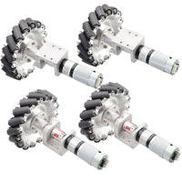 4pcs/set 100KG BIG Load Mecanum Wheel with DC 24V Speed Encoder Motor for Arduino DIY Robot Car Chassis Handling ROS Research