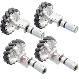 4pcs/set 100KG BIG Load Mecanum Wheel with DC 24V Speed Encoder Motor for Arduino DIY Robot Car Chassis Handling ROS Research