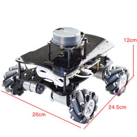 ROS Autopilot Mecanum Wheel Robot Car Chassis Kit with Arduino STM32f103rct6 Raspberry Pi Lidar Positioning Automated Driving