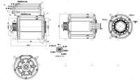 SiAECOSYS Liquid Cooled 138 90H 4000W 72V 110KPH Mid drive Motor conversion fit EM200-2sp Controller