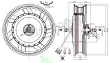 SiAECOSYS 6000W 72V 110kph V3 Hub Motor with EM200-2SP controller and kits for electric motorcycle