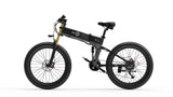 BEZIOR X-PLUS 26 Inch 1500W Folding Electric Dirt Bike Off-Road Electric Mountain Bike 27-Speed Foldable E-Bike for All-Terrain Adventures