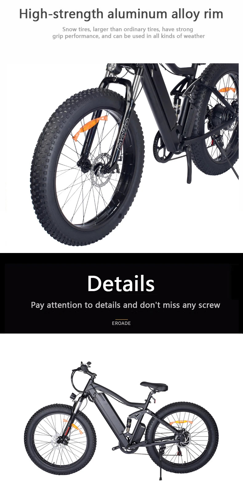 Electric Bike 26 Inch Aluminum Alloy Folding 48V Lithium Battery Integrated Battery Electronic Mountain