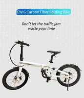 EWIG Outdoor City Folding Bike 7 Speed Carbon Fiber Frame 20 Inch Super light Road Foldable Bike