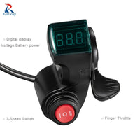 E Bike Thumb Throttle 12V/24V/36V/48V/60V/72V LCD Digital Battery Voltage Display Electric Scooter Finger Throttle Multifunction