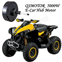 QSMOTOR 3000W 260 V4 Single Shaft Hub Motor for Electric Car In-Wheel Hub Motor