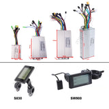 36v-48 250w/350w/500w/750w/1000w/1500w electric bike conversion kit controller with LCD5 LCD3 and color display LCD8s