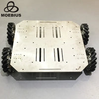 70kg Heavy-Duty Mecanum Wheel Trolley Omnidirectional Wheel Mobile Robot Metal Chassis for Research