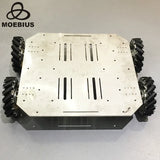 70kg Heavy-Duty Mecanum Wheel Trolley Omnidirectional Wheel Mobile Robot Metal Chassis for Research