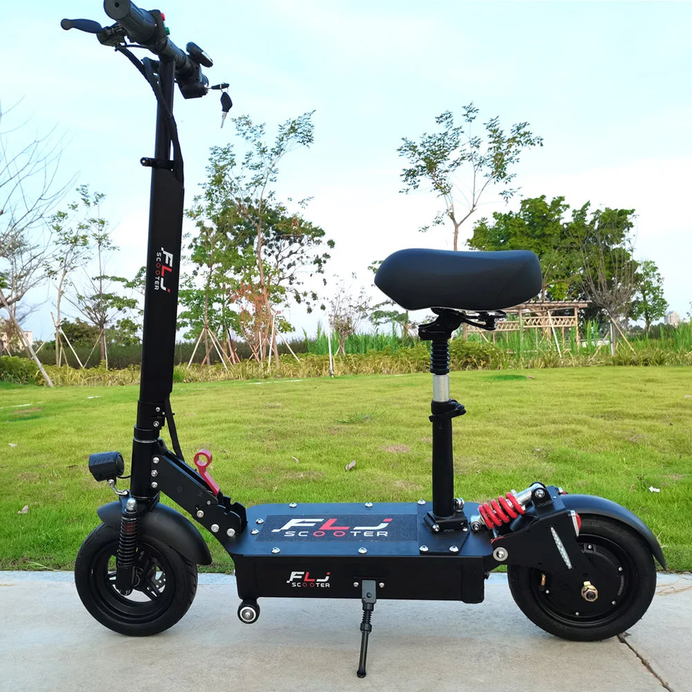 New FLJ SK1 1200W Electric Scooter with Seat 80-120kms Range electrico E Bike for adults lady student Scooter
