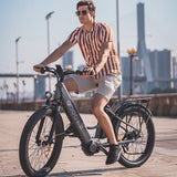 GOGOBEST GF850 Dual Battery Step Thru Ebike 500W Electric Mountain Bike with 26-Inch Tires and Full Suspension System