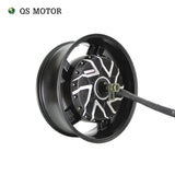 QSMOTOR 17X6.0inch 12000W V4 96V 157kph hub Motor with ND96850 Far Driver Controller for Electric Motorcycle