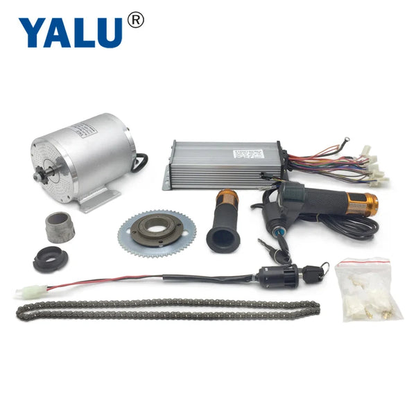 36V-60V 1000W-2000W Electric Brushless High Speed BLDC Motor kit with Digital twist Throttle for Scooter Go Kart Bicycle EBike