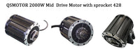 QSMOTOR 120 2000W Mid Drive Motor with EM100SP Controller Motor Conversion Kits for Electric Motorbike/Dirtbike 70KPH 72V